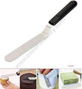 Baker's Cutlery® 1 Pc 7 Inch Angular Cake Palette Knife | Steel Icing Spatula | Cake Knife | Cream Icing Frosting Spatula | Baking Kitchen Pastry Cake Decoration Tool