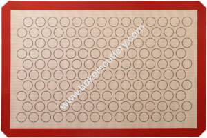 Baker's Cutlery® - 1 Piece Silicone Non-Stick Baking Mat 11.6X15.6 Inch For Moulds And Rolls, For Making Bread, Cakes, Macaroni, Buns And Loaves(Beige)