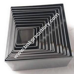 Baker's Cutlery® Stainless Steel Commercial Square Cookie Cutter (Set Of 12 Cutters)