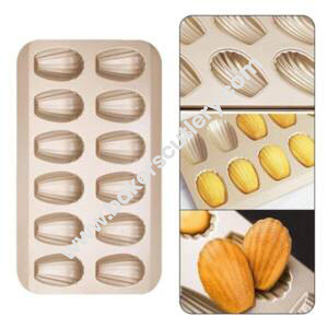 Baker's Cutlery® – 12 Cavity Nonstick Madeleine Mould`(Gold)