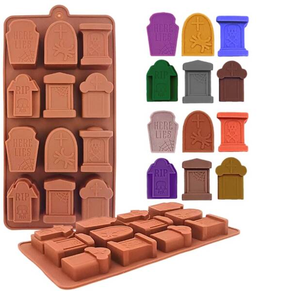 Baker's Cutlery® – 12 Cavity Rip Halloween Shape Silicone Chocolate Mould