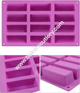 Baker's Cutlery® – 12 Cavity Rectangle Granola Bar Silicone Chocolate Mould