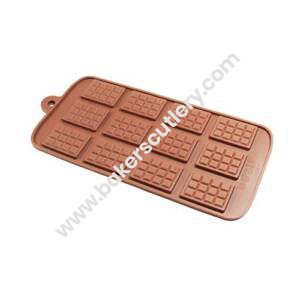 Baker's Cutlery® - 12 Cavity Silicone Mini Chocolate Bar Shape Mould