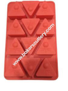 Baker's Cutlery® - 12 Cavity Triangle Kothi Shape Silicone Chocolate Mould