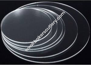 Baker's Cutlery® 13 Inch Round Clear Acrylic Cake Board Ganaching Plate (3Mm Thickness)