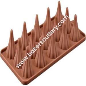 Baker's Cutlery® New Small Modak Shape 15 In 1 Chocolate Mould, Silicone Molds For Chocolate, Chocolate Silicone Moulds, Silicon Brown Chocolate Moulds For Ganesh Chaturti Festivals