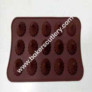 Baker's Cutlery® Silicone Modak Shape 15 Cavity Chocolate Mould, Silicone Molds For Chocolate, Chocolate Silicone Moulds, Silicon Chocolate Moulds For Ganesh Chaturti Festivals (Pack Of 1)