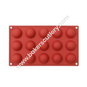 Baker's Cutlery® - 15 Cavity Silicone Chocolate Dome/Ball Shape Mould