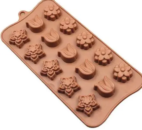 Baker's Cutlery® 15 Cavity Small Moulds For Chocolates, Candy,Fat Bombs, Cake Decorations,Gummy, Jello Shot Flower Designs
