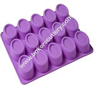 Baker's Cutlery® 15 In 1 Silicon Bakeware Pears Shape Silicone Moulds For Soaps Jelly Desserts