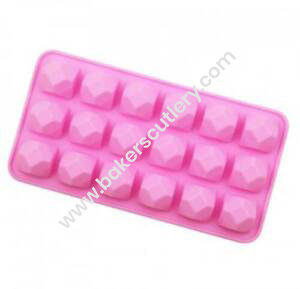 Baker's Cutlery® Diamond Shape 18 Cavity Silicone Chocolate Mould Silicon Jelly Candy Mould