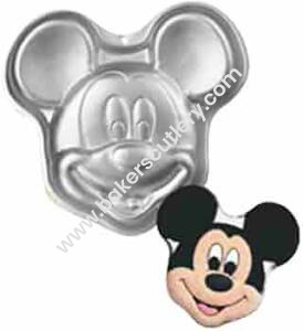 Baker's Cutlery® - 1Pc Aluminium Disney Mickey Mouse Face Cake Pan Mould