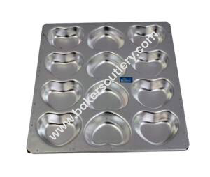 Baker's Cutlery® - 1Pc Cake Decoration Rolex Aluminium Muffin Bakeware Tray Little Heart Tray 12 Cavity