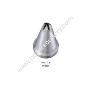 Baker's Cutlery® - 1Pc Noor Cake Icing Tip Icing Nozzle No – 13 No.– 5 Star