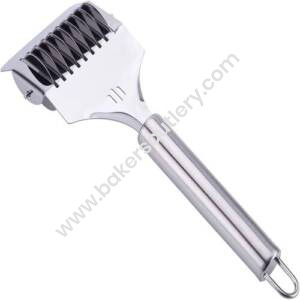Baker's Cutlery® 1Pc Stainless Steel Noodle Maker Roller Docker Dough Cutter Tool Kitchen Helper Diy Dough Cutting Tool