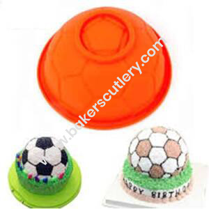 Baker's Cutlery® 1Pcs 3D Football Soccer Silicone Cake Mould Non-Stick Fondant Chocolate Soap Mousse Molds Baker's Cutlery® Baking Tools