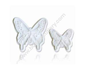 Baker's Cutlery® - 2 Pc Butterfly Plunger Cutter For Cake Decorating