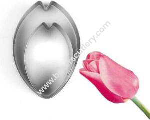 Baker's Cutlery® 2 Pcs Tulip Petals Shape Cutter Bakeware Mould Biscuit Mould Set Sugar Arts Fondant Tools