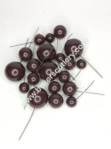 Baker's Cutlery® – 20 Pc Brown Faux Balls Topper For Cake  &  Cupcake Decoration.