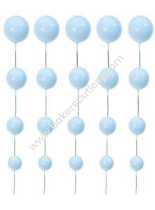 Baker's Cutlery® – 20 Pc Pastel Blue Faux Balls Topper For Cake  &  Cupcake Decoration.