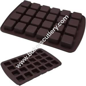 Baker's Cutlery® 24 Cavity Square Mold Silicone Moulds For Soaps And Chocolate Jelly Desserts Mould