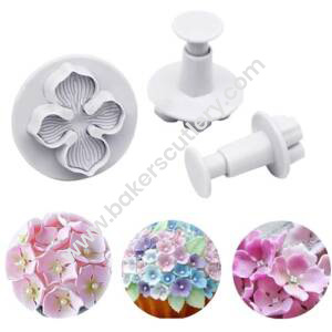 Baker's Cutlery® 3 Pcs Hydrangeas Petals Cutter Bakeware Mould Biscuit Mould Set Sugar Arts Fondant Tools