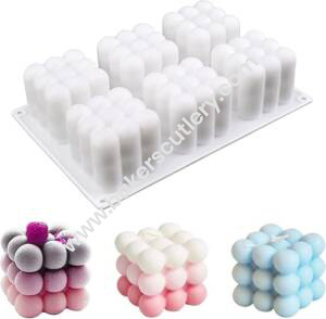 Baker's Cutlery® - 3D Bubble Candle Shape Mould For Making Soap, Candles, Etc.