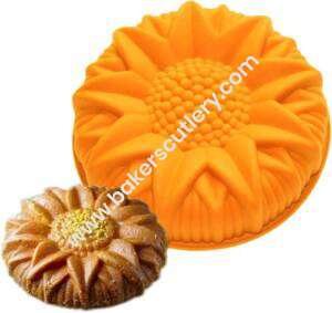 Baker's Cutlery® - 3D Large Sunflower Shape Bread Chocolate Silicone Mold Fondant Cake Candy Molds Jelly Pudding Mould Soap Diy Cake Baking Tools