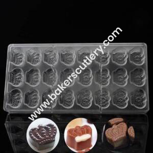 Baker's Cutlery® 3D Sea Shell Shaped Polycarbonate Pc 24 Chocolate Mold Candy Mould Diy Tray Color: Clear