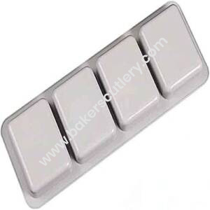 Baker's Cutlery® 4 Cavity Rectangle Silicone Moulds For Soaps And Chocolate Jelly Desserts?Mould
