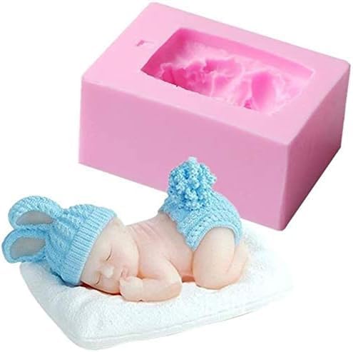 Baker's Cutlery® 1Pcs Sleeping Baby Silicone Mold Foration Candy Soap Making