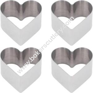 Baker's Cutlery® 4Pcs Love Shape Cookie Cutter Stainless Steel Cookie Cutter