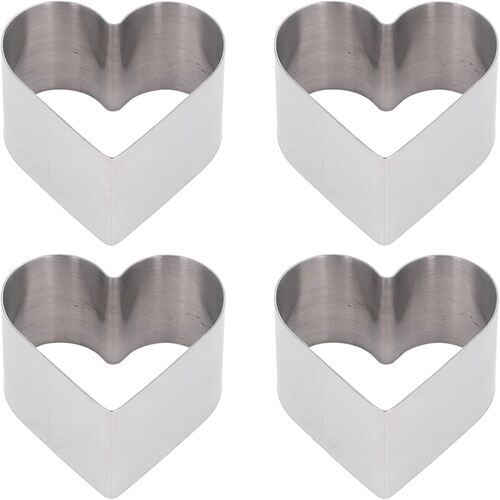 Baker's Cutlery® 4Pcs Love Shape Cookie Cutter Stainless Steel Cookie Cutter