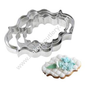 Baker's Cutlery® 4Pcs Plaque Frame Shape Stainless Steel Cookie Cutter,Cutter Bakeware Mould Biscuit