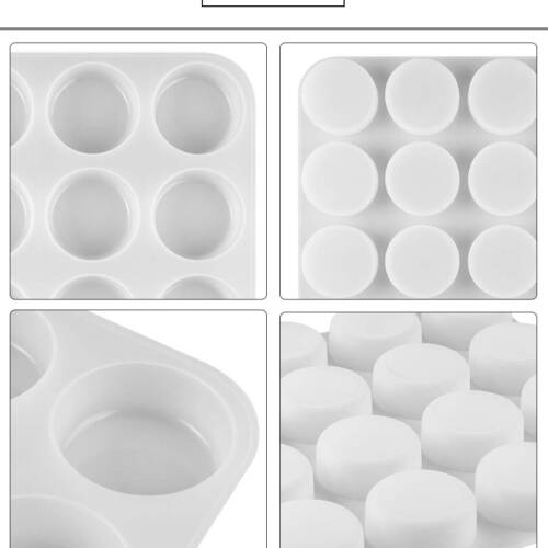 Baker's Cutlery® 16 Cavity Round Mold Silicone Moulds For Soaps And Chocolate Jelly Desserts Mould