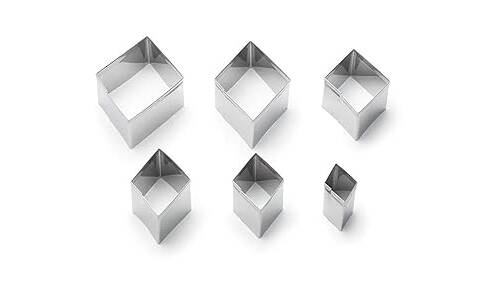 Baker's Cutlery® 6Pcs Diamond Shape Stainless Steel Cookie Cutter, Cutter Bakeware Mould Biscuit