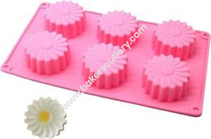 Baker's Cutlery® – 6 Cavity Daisy Flower Silicone Mould
