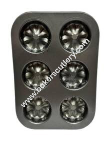 Baker's Cutlery® – 6 Cavity Flower Shape Nonstick Muffin Mould