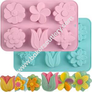 Baker's Cutlery® – 6 Cavity Flower Shape Silicone Mould