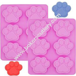 Baker's Cutlery® 6 Cavity Silicon Cat Pow Mould Muffin Mould