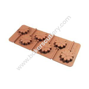 Baker's Cutlery® – 6 Cavity Silicone Flower Shape Lollipop Chocolate Mould