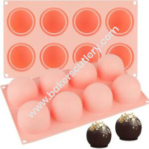 Baker's Cutlery® – 8 Cavity 3D Ball Shape Silicone Chocolate Mould