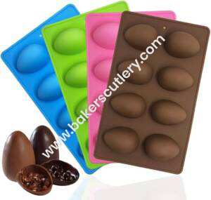 Baker's Cutlery® – 8 Cavity Egg Shape Silicone Chocolate Mould