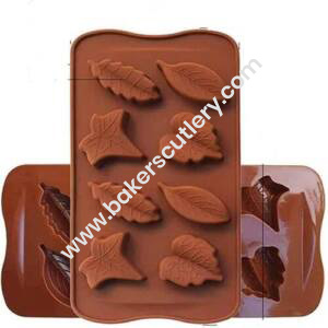 Baker's Cutlery® 8 Cavity Leaves Silicone Chocolate Mould