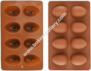 Baker's Cutlery® 8 In 1 Silicon Bakeware Easter Eggs Shape Cupcake Moulds Muffin Mould