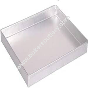 Baker's Cutlery® Aluminium Rectangle Tray /Sweet Tray/Baking Tray - (9 X 7 X 1) Inches