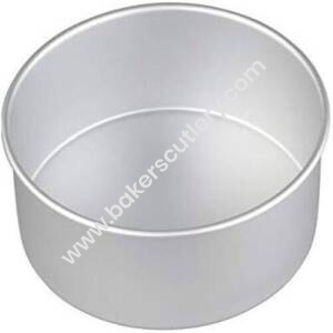 Baker's Cutlery® Aluminium Baking Round Cake Mould With Loose Bottom, Size- 7 Inch (Height-2 Inch)