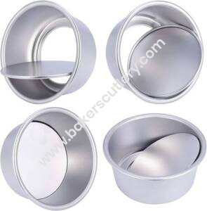 Baker's Cutlery® Aluminium Baking Round Cake Mould With Loose Bottom, Size- 4 Inch (Height-2 Inch) Pack of 1