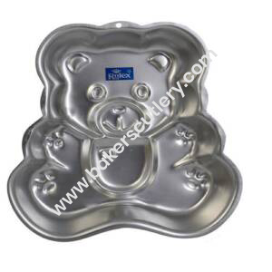 Baker's Cutlery® Aluminium Cake Mould Pans Teddy Bear Large Big 1.5-2 Kg.