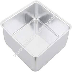 Baker's Cutlery® Aluminium Square Cake Mould (Aluminium, 7 X 7 X 2 Inch
